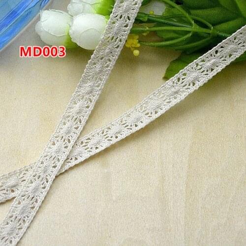 10 meters width 11mm beige thread DIY cotton lace edging garment accessories MD003