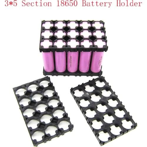 10 Pcs 3x5 Cell 18650 Batteries Spacer Radiating Shell Plastic Heat Holder Bracket