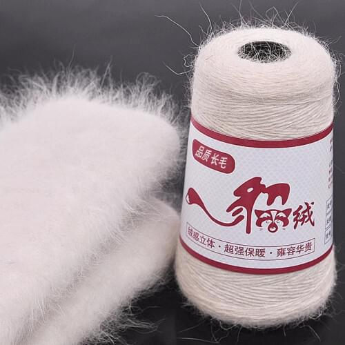 100+40g/set Genuine Long Plush Mink Velvet Yarn Fine Hand Knitting Thread Eco friendly Dyed Color Soft Warm Yarn For Cold Winter