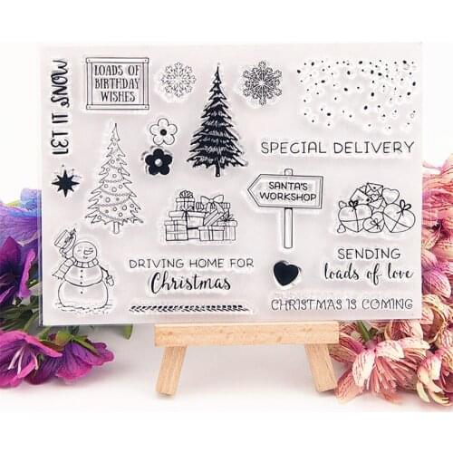 11x15cm conifer Street Transparent Clear Stamps Silicone Seals Roller Stamp DIY scrapbooking photo album/Card Making wedding