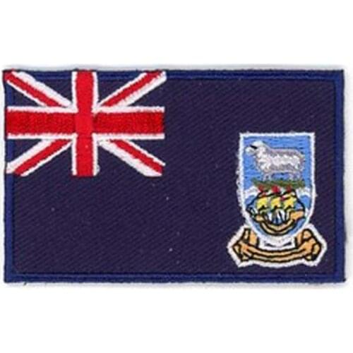 2.5" Falkland Islands Embroider Patches merrow&flat broder iron on backing free shipping by Post