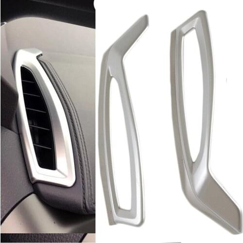 2PCS Chrome ABS Matte Air condition AC vent outlet cover trim For Toyota CHR C-HR CH-R 2016 2017