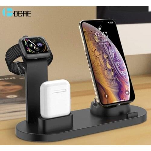3 in 1 Fast Charging Dock Station For iPhone 12 11 XR XS Max 8 7 Samsung S20 S10 USB Charger for Apple Watch 3 4 5 6 AirPods Pro