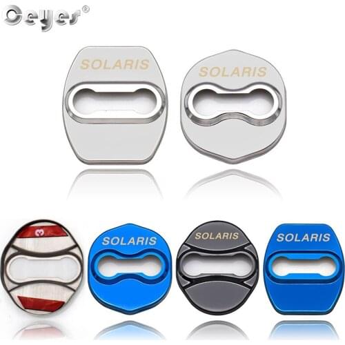 Car styling for Hyundai Solaris 2018 2019 2020 Door Lock Cover protective stickers Badge Emblems Accessories Case sticker 4pcs