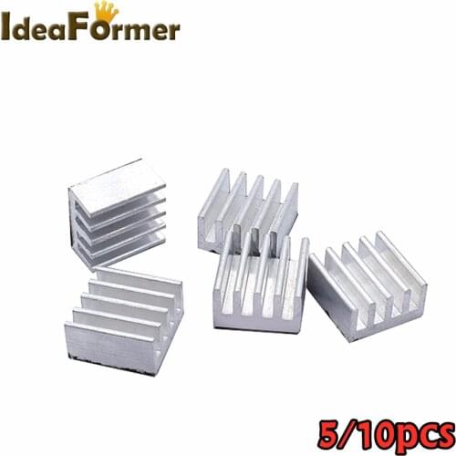 5/10pcs 3D Printer Parts A4988 Stepper Driver Heatsink Aluminum Silver Heat Sink Multiple options for 3D Printer