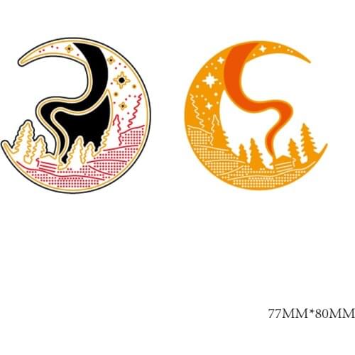 AZSG Quiet night Cutting Dies For DIY Scrapbooking Decorative Card making Craft Fun Decoration 7.7*8cm