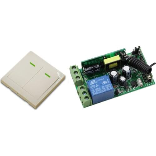 AC 85V 110V 125V 220V 240V 250V RF Wireless Remote Control Switch System 1CH Relay Receiver Wall Panel Transmitter Smart Home