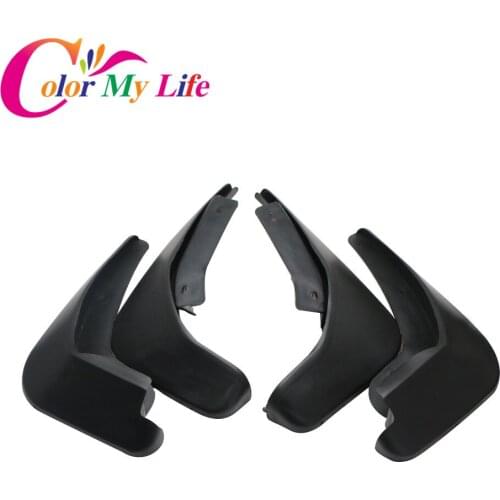 Color My Life Car ABS Mud Flaps Auto Black Mudflaps Splash Guards For Ford New Fiesta Mk7 Hatchback 2009 - 2016 Accessories
