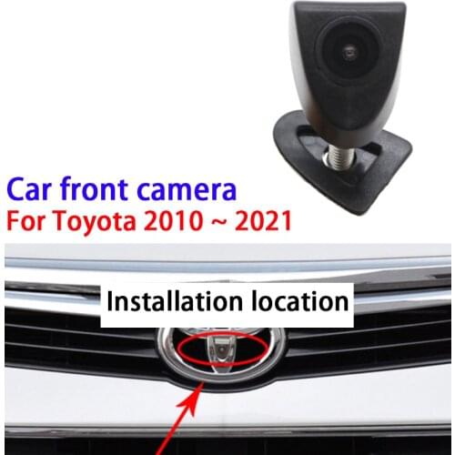 CCD Full HD High Quality Waterproof Car Front View Camera Night Vision 170 Wide Degrees Logo Embedded Fit For Toyota 2010 ~ 2021