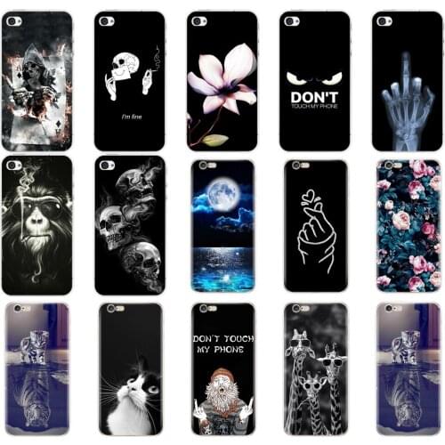 For iphone 5s 5 s se 4 4s Case etui Soft TPU Silicon Back Phone Case Cover For Apple iPhone 6s 6 s Plus Protective Coque Bumper