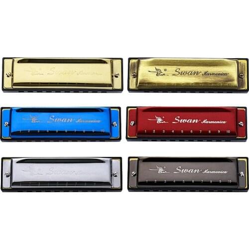 Harmonicas 10 Holes Key C Diatonic Harmonica Blues Jazz Rock Folk Music Musical Instrument Harp 6 Colors