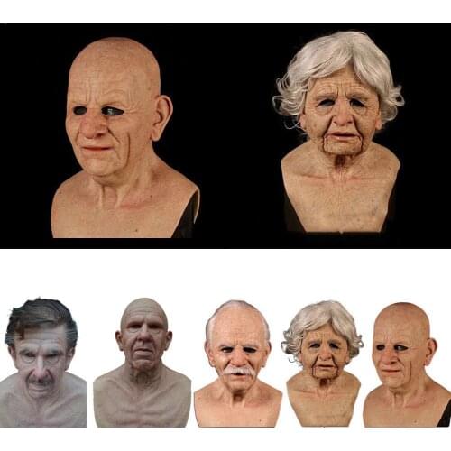 Halloween Masquerade Cosplay Old Bald and Grandpa Beard Mask Mask Horrible