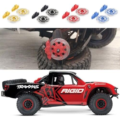 Metal Brake Disc Wheel Rims Rotor Caliper for Traxxas 1/7 UDR Unlimited Desert Racer 85076-4 Upgrade Parts