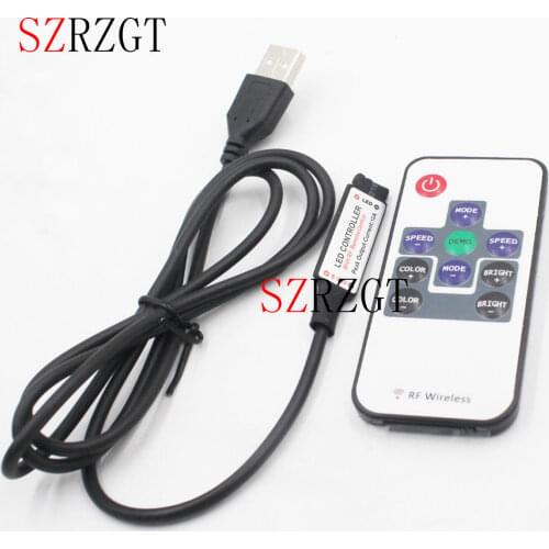 Mini USB 5V RF Wireless LED Controller Dimmer Remote Control For USB LED String