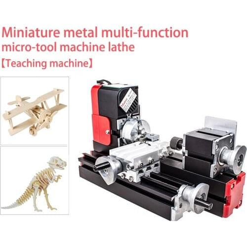 Multi-functional Mini Lathe Machine Miniature metal Maker tool Transformer Jigsaw Grinder Driller Plastic Metal
