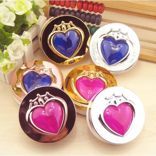 Fashion Heart Shape Round Contact Lens Case With Mirror Unisex Glasses Contact Lenses Box Container Lovely Travel Kit Holder