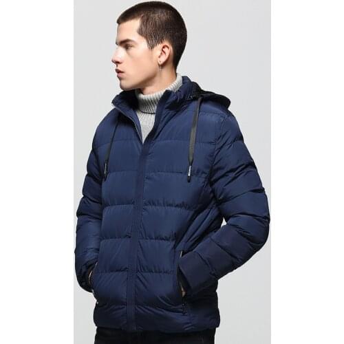 Winter Cotton Padded Coats Men Hooded Warm Wadded Warm Jackets Fashion Male Thickening Parkas Outerwear Snow Jacket AU-165