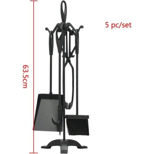 5 pc/set open hearth fireplace tool set for cleaning the fireplace contemporary fireplace tool set Black powder paint