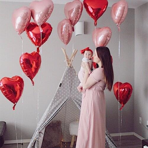 5/10pcs/lot 5/10/12inch Star Heart Foil Balloon Wedding Birthday Party Backdrop Decoration Air Inflatable Globos Child Gift Toy