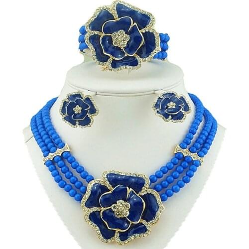 New design colours bead jewelry sets fashion wedding jewelry set wedding jewelry set women bead necklace bracelet pendant