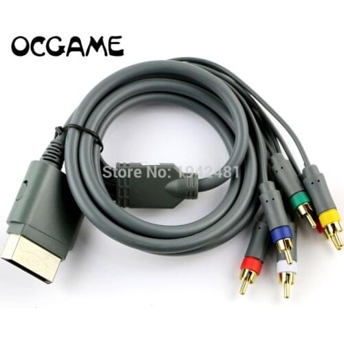 OCGAME 1.8m 6 In 1 HD TV Component Composite Audio Video AV High Definition Cable Cord For xbox360 Xbox 360