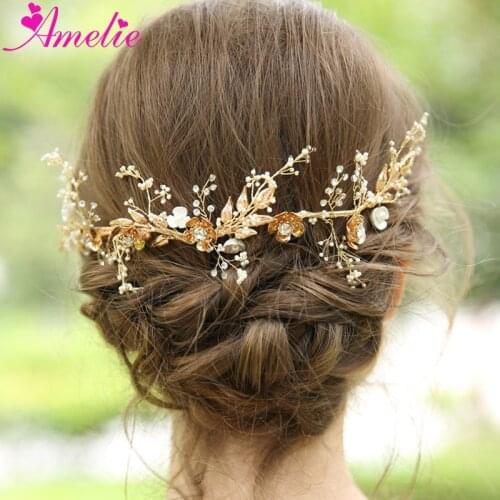 Beach Bridal Hair Side Comb Mini Beads Hair Branch Rhinestone Wedding Hair Combs Bobby Pins Headpiece