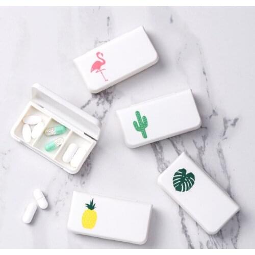 Portable Pill Box Travel Pill Case Medicine Box Travel Weekly Medicine Health Travel Case Holder Mini Cute Plastic Pill Box
