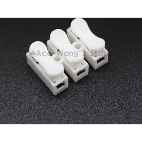 10pcs 3p Spring Connector wire with no welding no screws Quick Connector cable clamp Terminal Block 3 Way Easy Fit for led strip