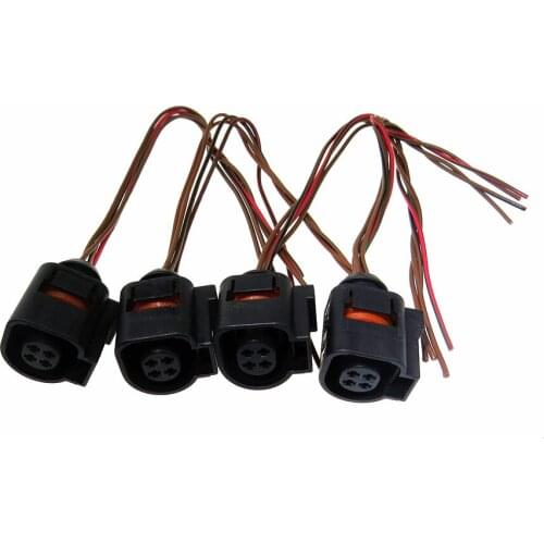 Qty4 4 Pin Coolant Temperature Sensor Plug 4B0 973 712 for Golf Passat A4 A6 S6 A3 S3 Q3 Q5 Q7 TT TTS Leon Ibiza 059919501A