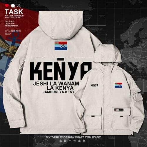 Republic of Kenya Kenyan KEN men jacket hooded Navy logo army fan chaquetas hombre jackets new trench coat men clothes autumn