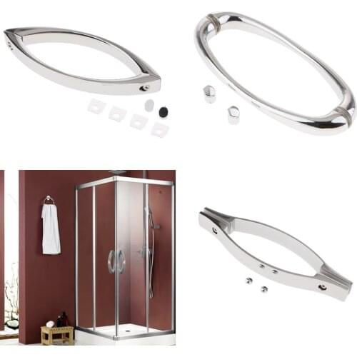 Zinc Alloy Glass Door Pull Handle For Shower Room Bathroom Accessory 145mm