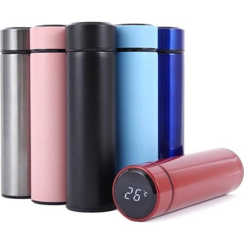 Smart vacuum cup stainless steel digital LED touch screen vacuum bottle insulation water bottle wine drink cup durable