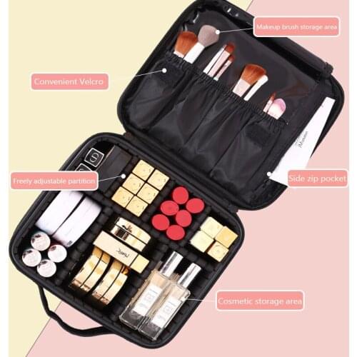 Female Profession Makeup Case Fashion Beautician Cosmetics Organizer Storage Box Suitcase for Women Large Capacity Make Up Bag