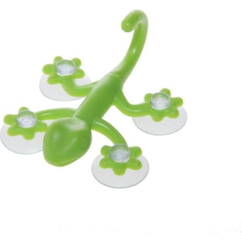 1pc Gecko 4-Suction Cup Glass Window Wall Hooks Hanger Kitchen Bathroom