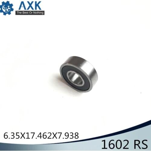 1602RS Bearing 6.35x17.462x7.938mm ABEC-1 (10PCS) Inch 1602 RS RZ 2RS Ball Bearings 1602-2RS Bearing