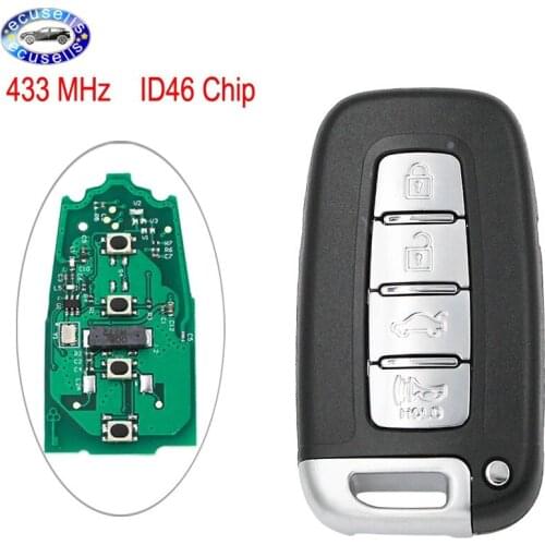 4 Button Keyless Smart Remote key Fob 433MHz ID46 for Kia K2 K5 New Sportage