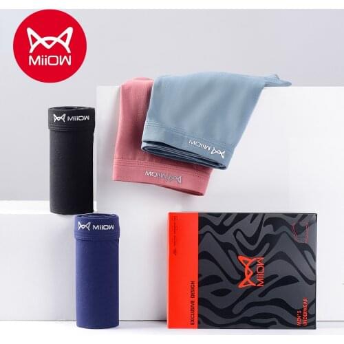 Miiow 4 Sewn Business Models 50 Count Cotton Mens Underwear Cotton Underwear Mens Boxer Shorts Graphene Antibacterial Shorts