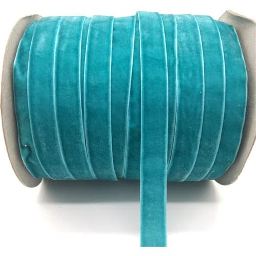 5Yards/lot 5/8" 15mm Light blue Soft Velvet Ribbon Headband Clips Bow Wedding Christmas Decoration