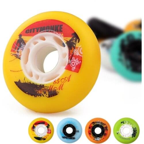 80 76 72 mm 85A Inline Roller Skates Wheels for Slalom Slide Free Skating Shoes for Kids Adult Men for SEBA Powerslide LZ77