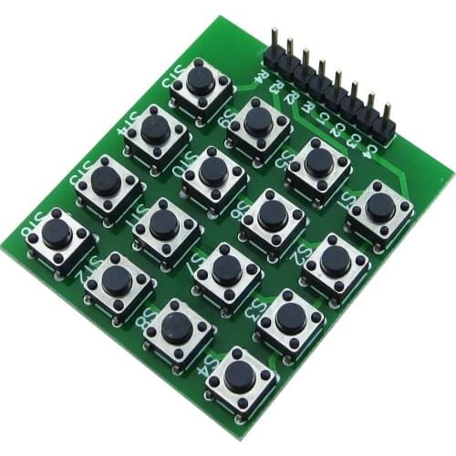 8pin 4*4 4x4 Matrix 16 Keypad Keyboard Breadboard Module 16 Button Mcu