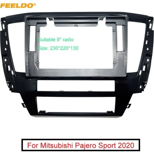 FEELDO Car 2DIN Audio Fascia Frame Adapter For Mitsubishi Pajero Sport 10.1" Big Screen DVD Dash Fitting Panel Kit