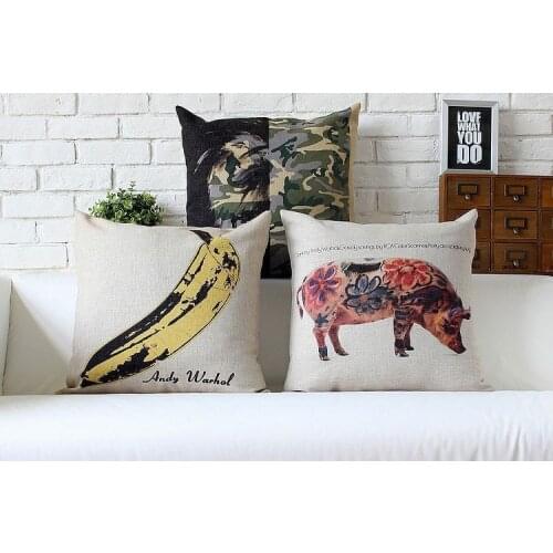 Decorative POP throw pillow covers printed cushion fronha de travesseiros No Inner