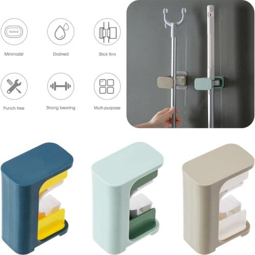 Mop Broom Holder Self Adhesive Mop Hanger Storage Rack Storage for Home, Kitchen Mop Rack Broom Holder Fast delivery Dropshippin