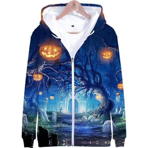 Adult Childrens Zipper Cross-border Wholesale Halloween Digital Color Printing Men and Women Wholesale Cn(origin) Sidno