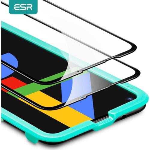 ESR Glass for Google Pixel 4a 2PCS Screen Protector 3D Full Cover Protective Film for Google Pixel 4A 2020 HD Tempered Glass
