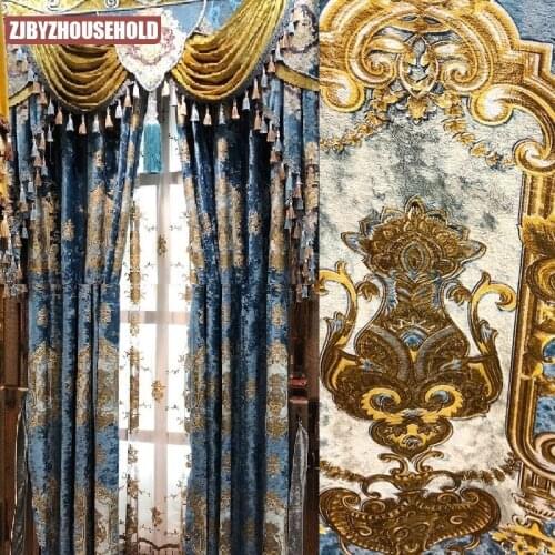 European luxury villa embroidered Blackout curtains for Living Room Royal royal curtains for Bedroom Window curtain kitchen