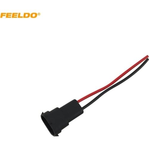 FEELDO 50Pcs Car Auto H11 Wiring Harness Socket Wire Connector Plug for Headlights #FD-5455