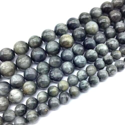 Natural Color Tiger Eye Stone Eagle Eye Beads Smooth Round DIY Jewelry Making 6 mm 8 mm 10 mm For Women Bracelet Necklace