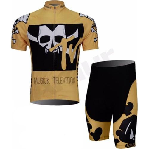 Skull Printed Cycling Jersey set Mans Bicycle Wear Mountain Bike Clothing Ropa Ciclismo Bicicleta Maillot Suit