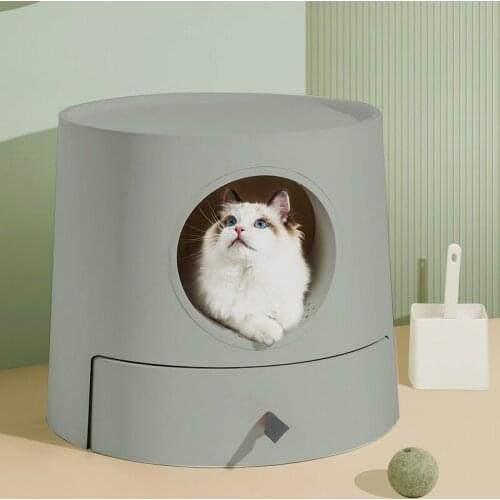 Enclosure Furniture Cat Litter Box Big Training Fully Enclosed Modern Cat Litter Box Arenero Gato Cute Cat Supplies BD50CP